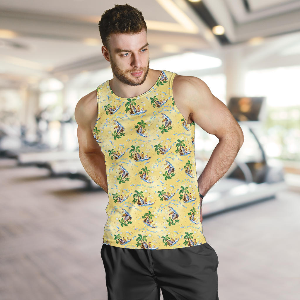 Surf Catch the Wave Design Men Tank Top