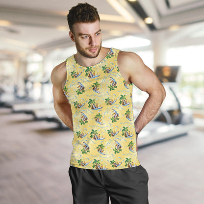 Surf Catch the Wave Design Men Tank Top