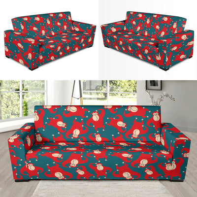 Chimpanzee Pattern Print Design 04 Sofa Slipcover