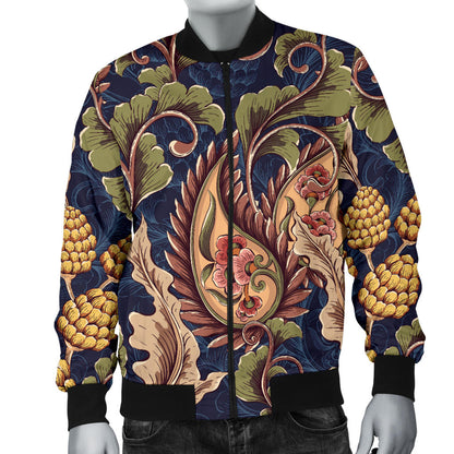 Floral Vintage Classic Print Men Bomber Jacket