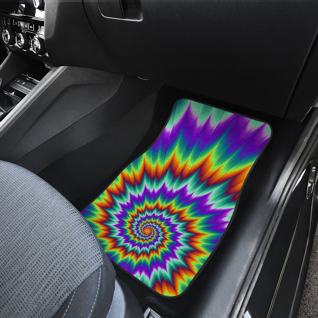 Optical illusion Pulsing fiery spirals Car Floor Mats Front Back