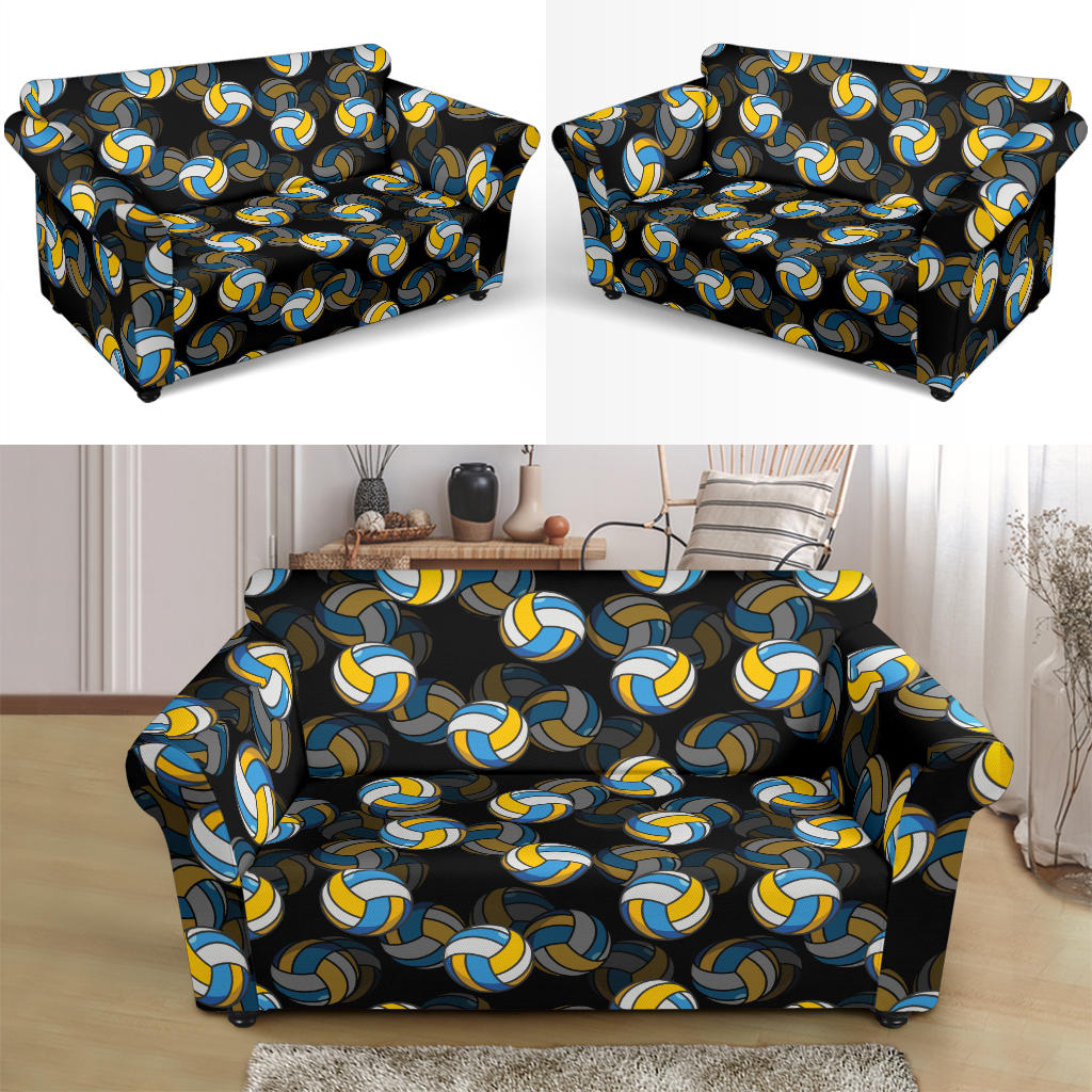 Volleyball Print Design LKS302 Loveseat Couch Slipcover