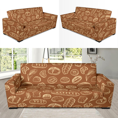 Bread Pattern Print Design 03 Sofa Slipcover