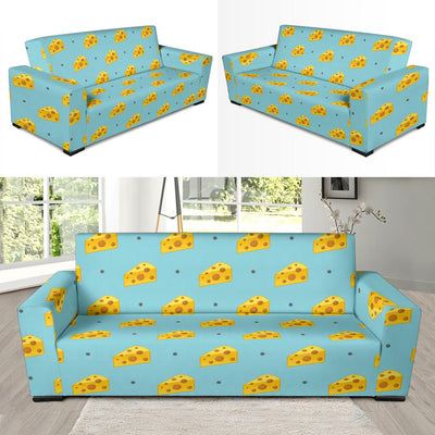 Cheese Pattern Print Design 02 Sofa Slipcover