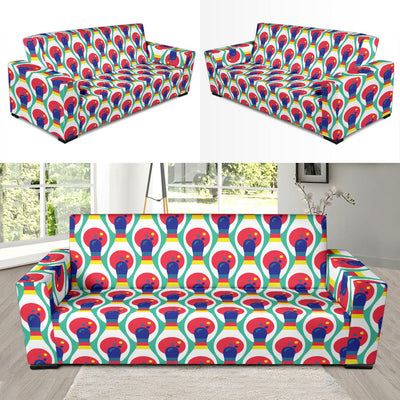 Bowling Pattern Print Design 05 Sofa Slipcover