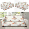 Rabbit Pattern Print Design 01 Sofa Slipcover