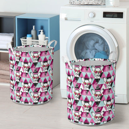 Chihuahua Cute Triangle Pattern Laundry Basket