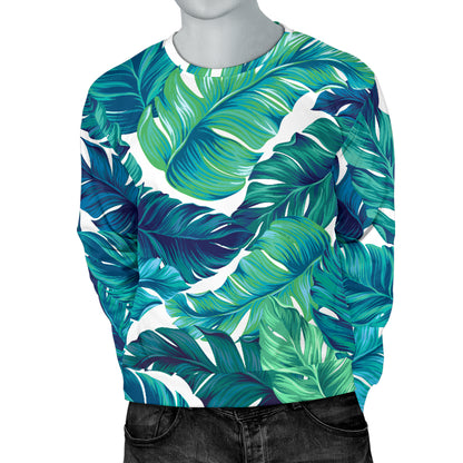 Brightness Tropical Palm Leaves Men Long Sleeve Sweatshirt