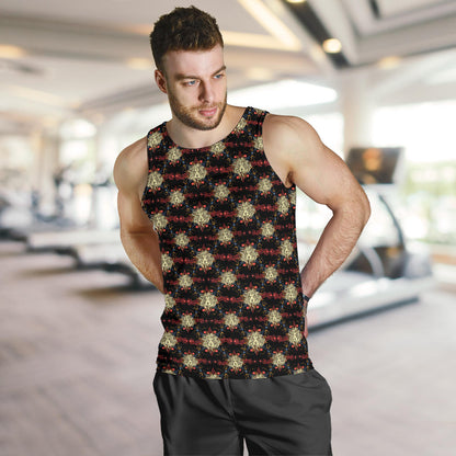 Zodiac Leo Pattern Design Print Men Tank Top