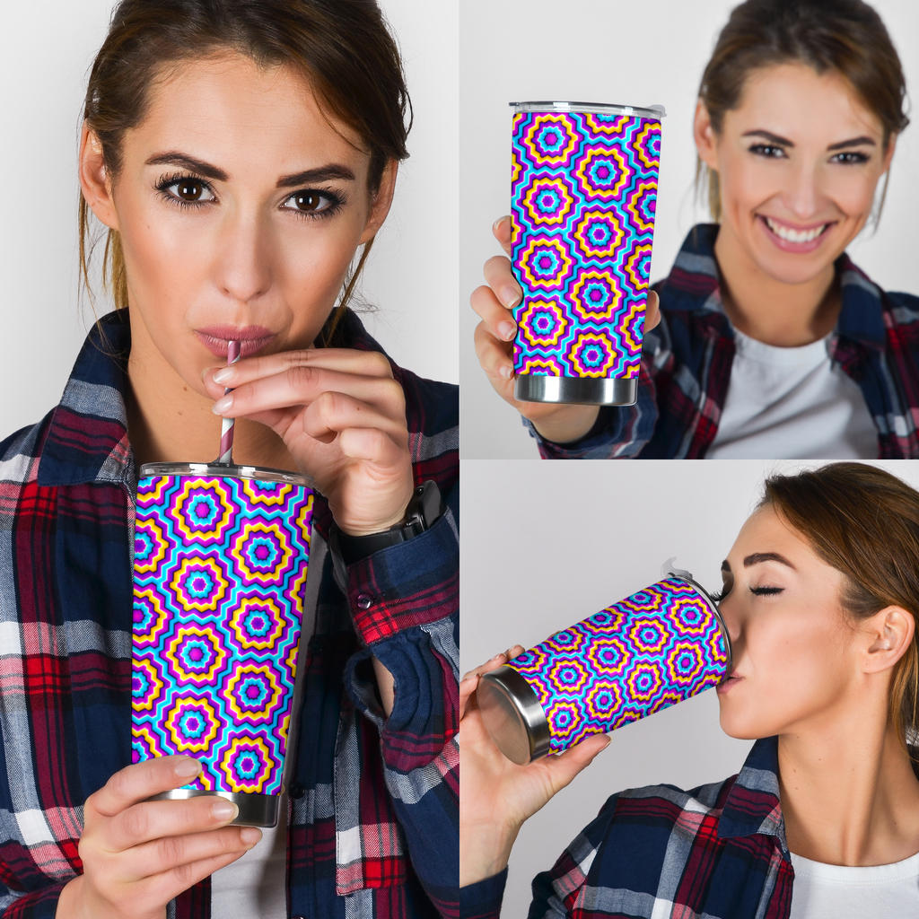 Optical illusion Techno Movement Tumbler