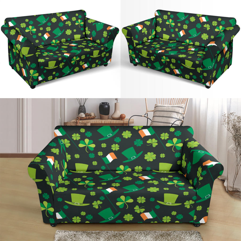 Shamrock Saint Patrick's Day Print Design LKS304 Loveseat Couch Slipcover