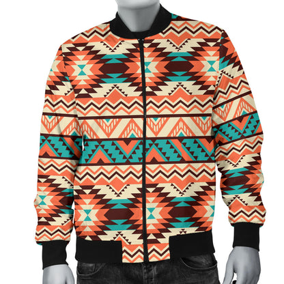 Navajo Western Style Print Pattern Men Bomber Jacket