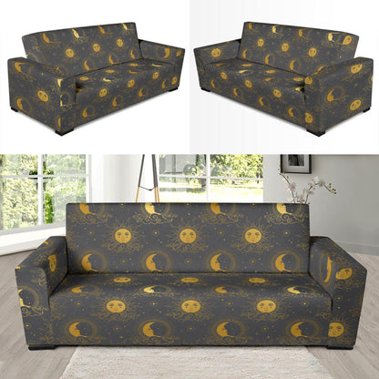 Sun Moon Print Design LKS305 Sofa Slipcover