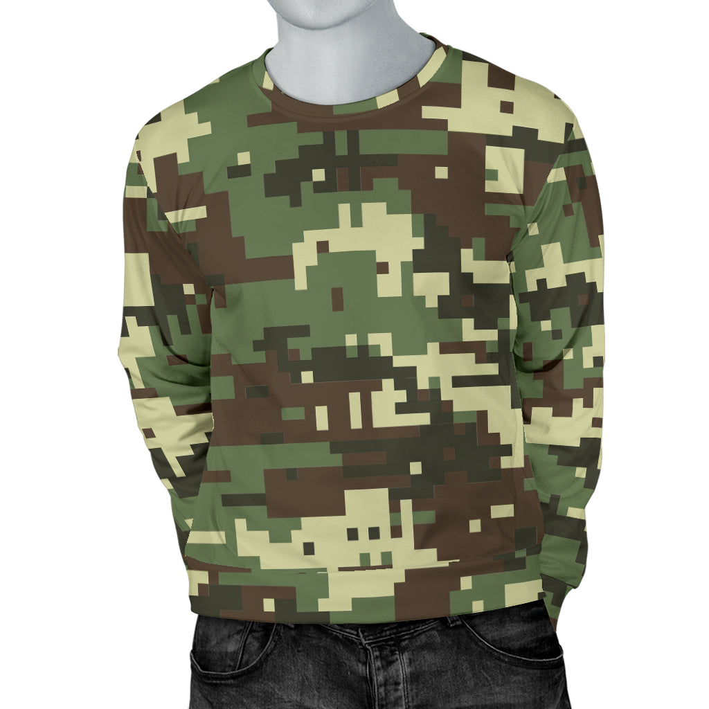 ACU Digital Army Camouflage Men Long Sleeve Sweatshirt