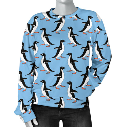 Penguin Dance Pattern Women Long Sleeve Sweatshirt