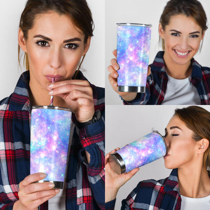 Galaxy Stardust Pastel Color Print Tumbler