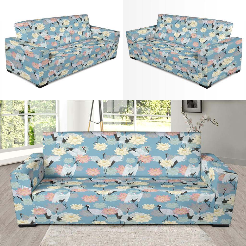 Water Lily Print Design LKS304 Sofa Slipcover