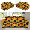 Pumpkin Pattern Print Design A01 Sofa Slipcover