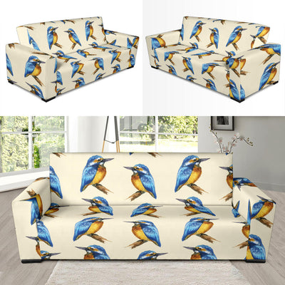 Kingfisher Pattern Print Design 01 Sofa Slipcover