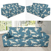 Crane Pattern Print Design 02 Sofa Slipcover