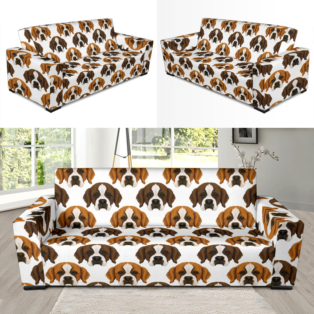 St Bernards Print Design LKS301 Sofa Slipcover