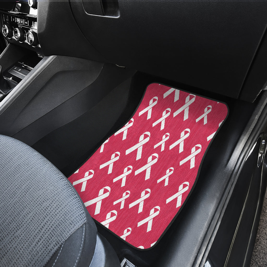 Breast Cancer Awareness Symbol Car Floor Mats Front Back