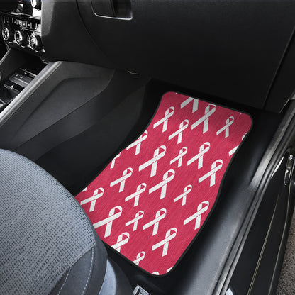 Breast Cancer Awareness Symbol Car Floor Mats Front Back