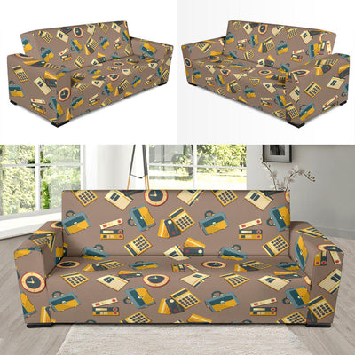 Accounting Financial Pattern Print Design 03 Sofa Slipcover