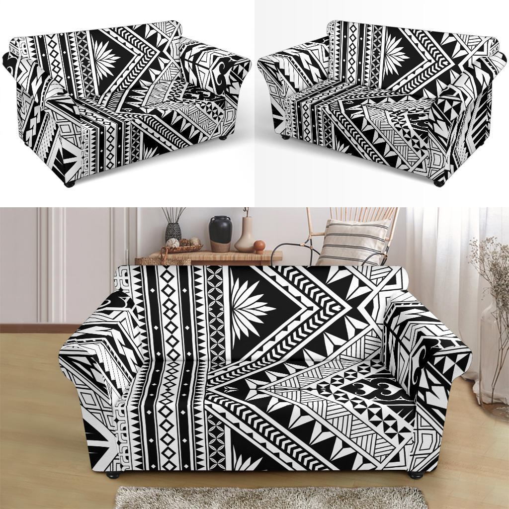 Samoan Tattoo Style Print Design LKS307 Loveseat Couch Slipcover