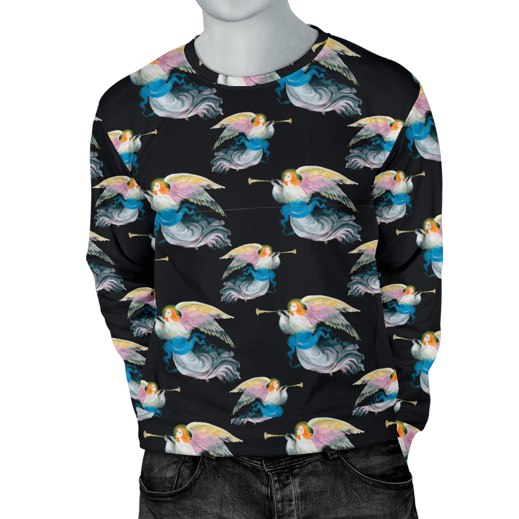 Angel with Wings Beautiful Design Print Men Long Sleeve Sweatshirt