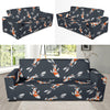 KOI Fish Pattern Print Design 04 Sofa Slipcover