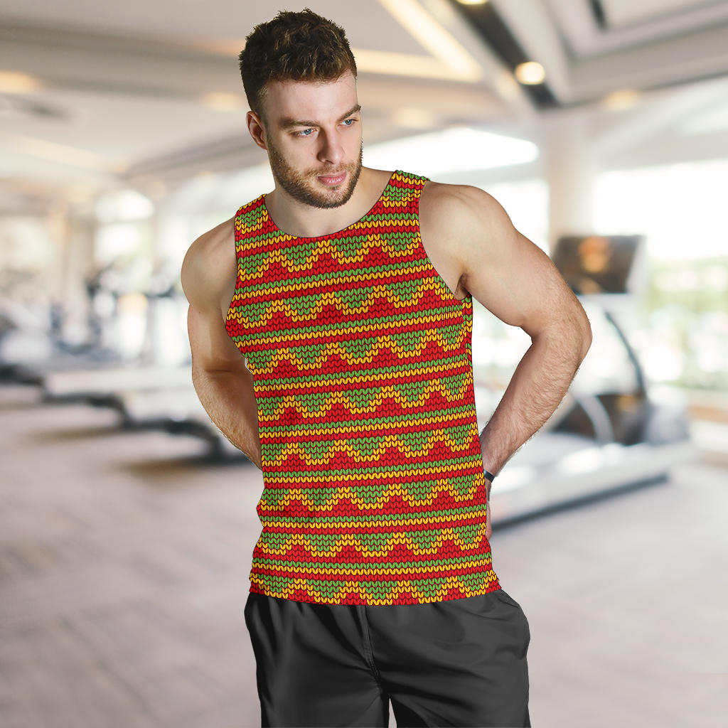 Rasta Reggae Color Print Men Tank Top