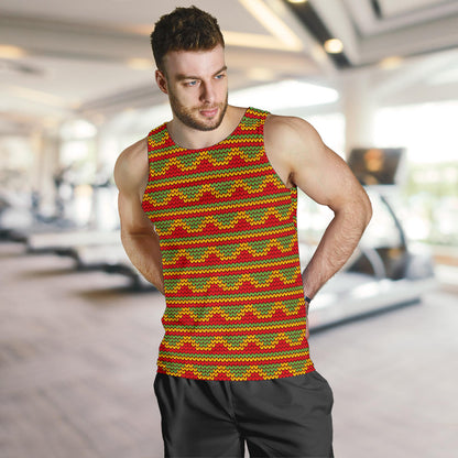 Rasta Reggae Color Print Men Tank Top
