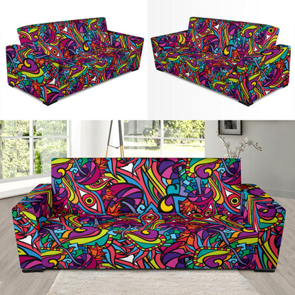 Trippy Print Design LKS302 Sofa Slipcover