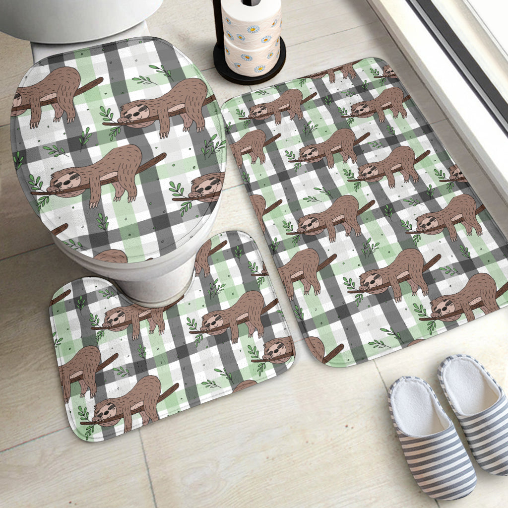 Sloth Print Design LKS301 Bathroom Mat Set