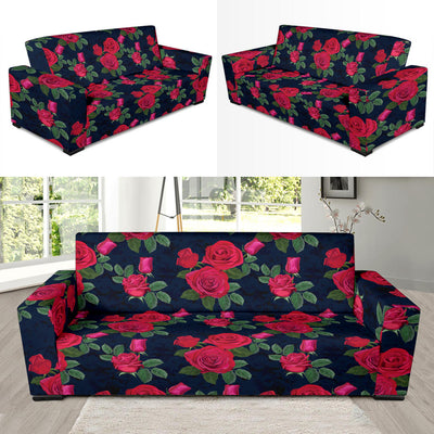 Rose Pattern Print Design A04 Sofa Slipcover