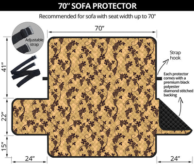 Wine Grape Design Print Sofa Cover Protector