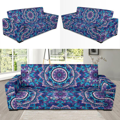 Mandala Pattern Print Design 04 Sofa Slipcover