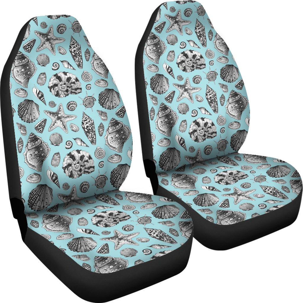 Seashell Beach Print Design LKS302 Car Seat Covers