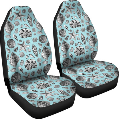 Seashell Beach Print Design LKS302 Car Seat Covers