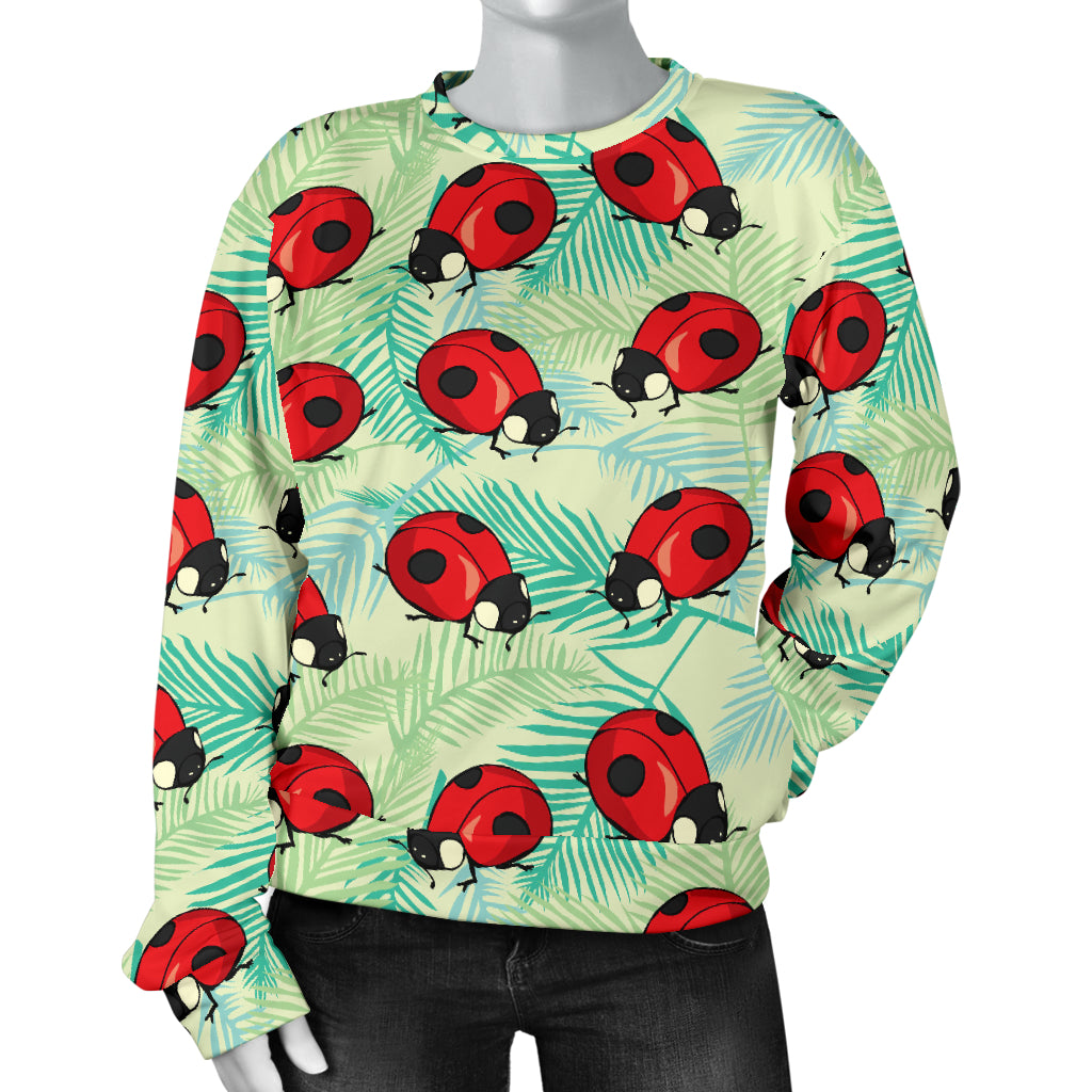 Ladybug Cute Print Pattern Women Long Sleeve Sweatshirt
