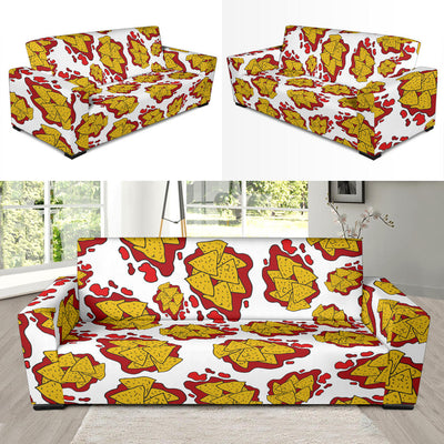 Nachos Pattern Print Design A03 Sofa Slipcover