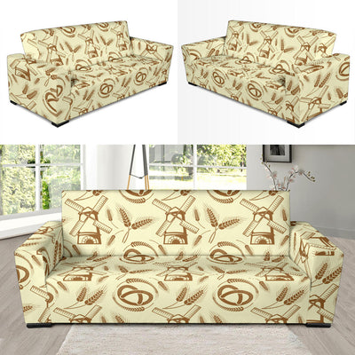 Agricultural Windmills Print Design 03 Sofa Slipcover