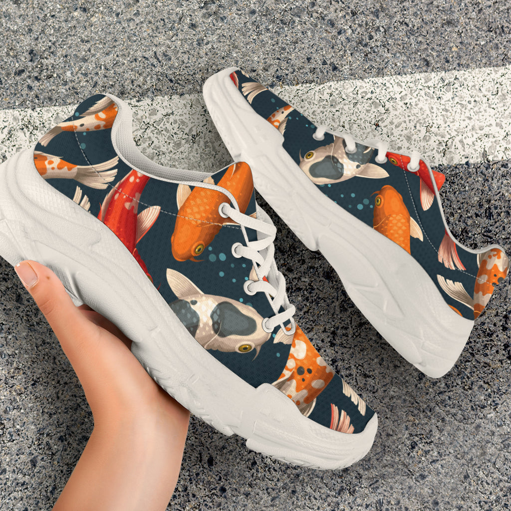 Koi Carp Cute Design Themed Print Chunky Sneakers