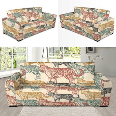 Jaguar Pattern Print Design 01 Sofa Slipcover