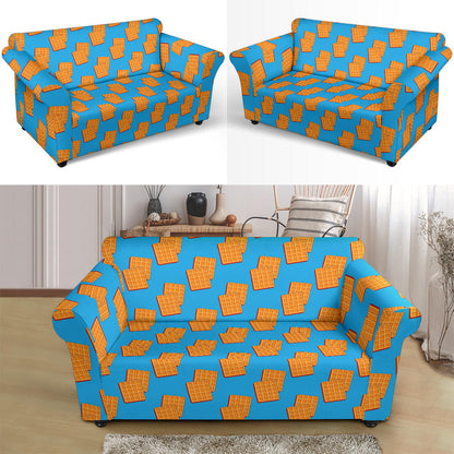 Waffle Print Design LKS304 Loveseat Couch Slipcover