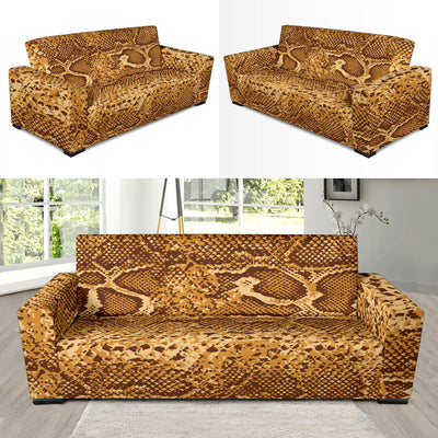 Python Brown Pattern Print Design A03 Sofa Slipcover