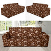 Coffee Pattern Print Design 03 Sofa Slipcover