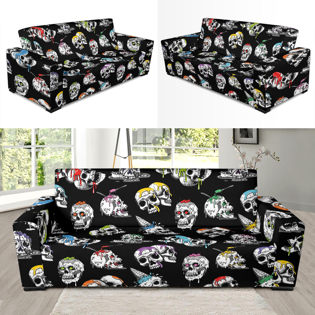 Skull Print Design LKS3013 Sofa Slipcover