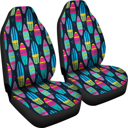 Surfboard Colorful Print Design LKS302 Car Seat Covers